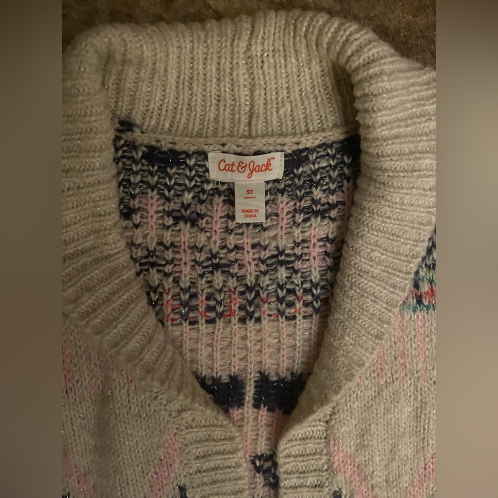 Cat & Jack Multicolor Patterned Cardigan - Picture 2 of 2